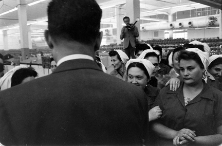 Visita Richard Nixon. Industrias Laneras del Uruguay (ILDU). Año 1958.